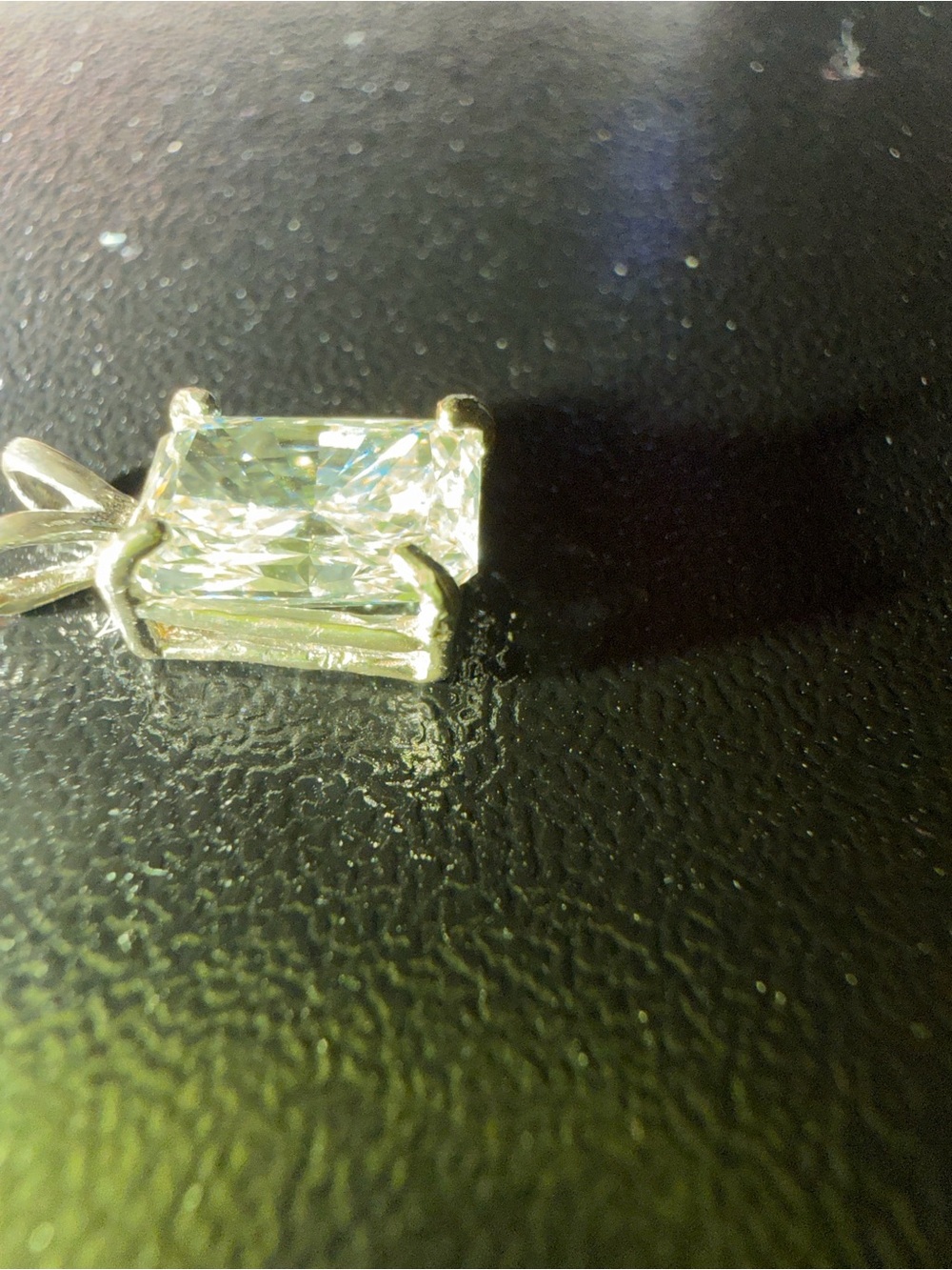 Classic 1.5 carat radiant lab grown diamond Pendant - Picture 12 of 12